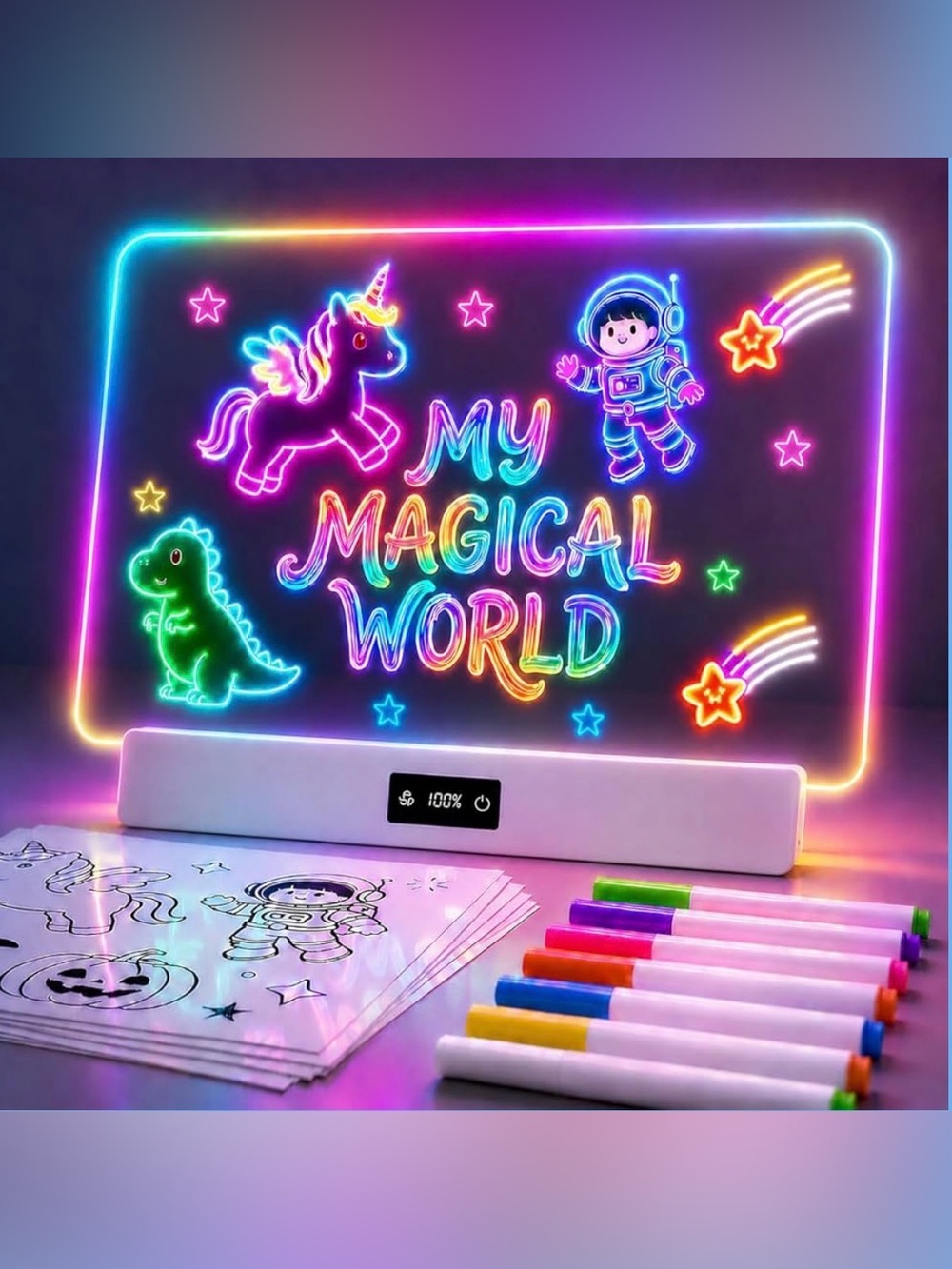 16 Inch LED Drawing Board for Kids with Display
